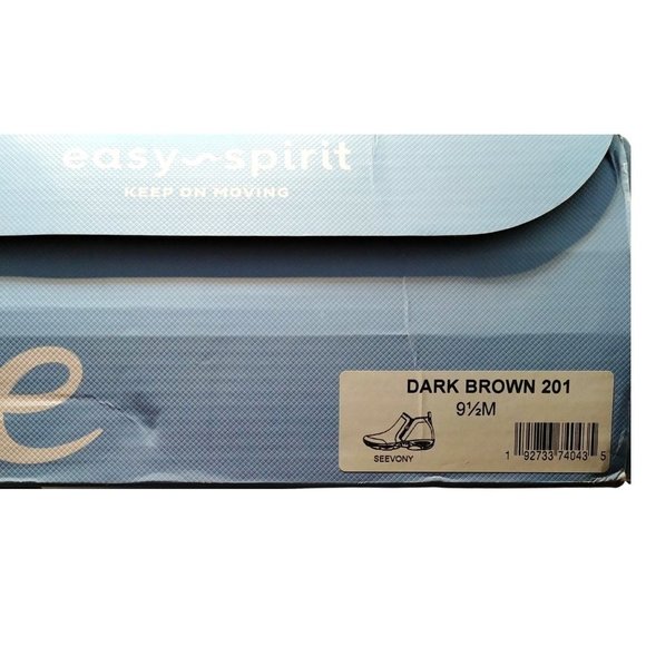 Easy Spirit Dark Brown Suede Evony Booties Ankle Boots Size 9.5M - Picture 14 of 14